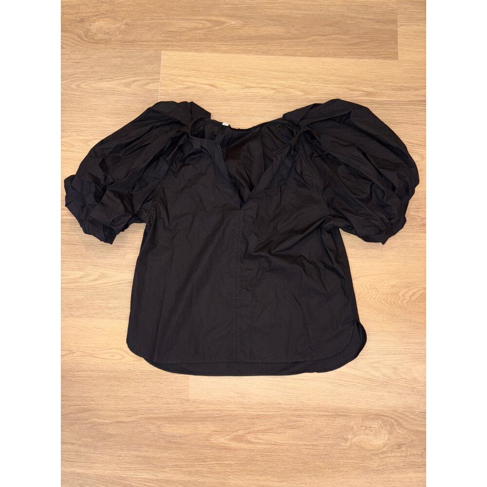 A.L.C. Black Puff Sleeve Blouse